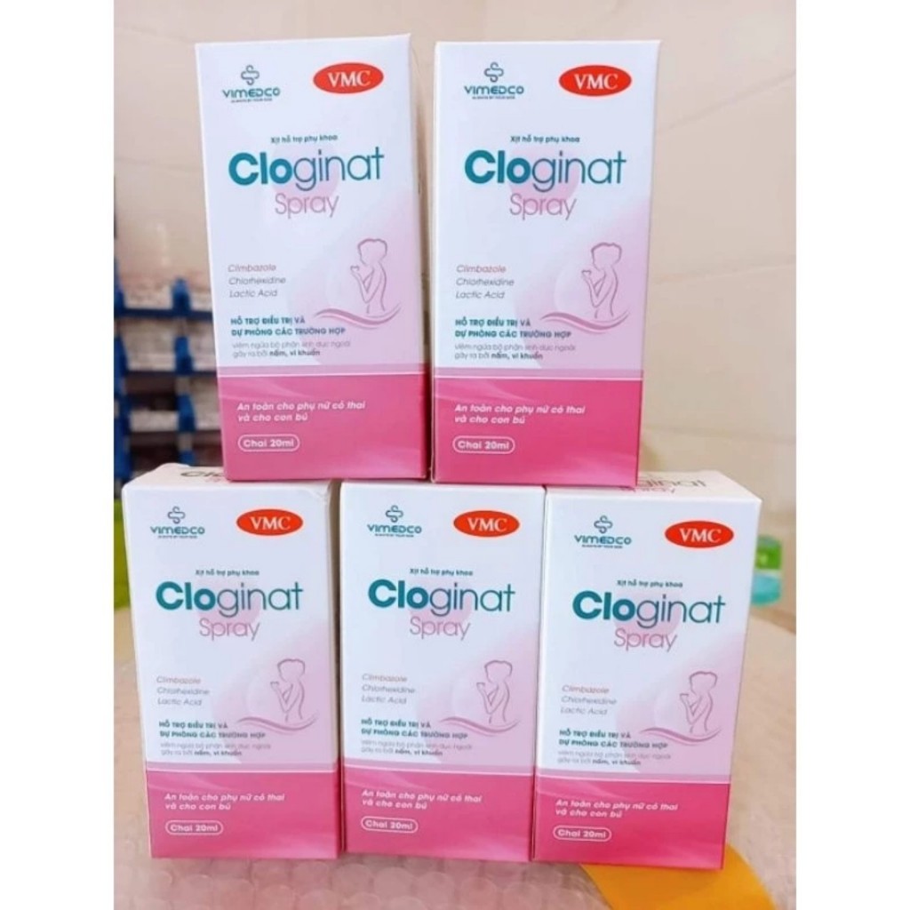 xịt phụ khoa cloginat hỗ trợ chống v.i.ê.m, nấm ngứa