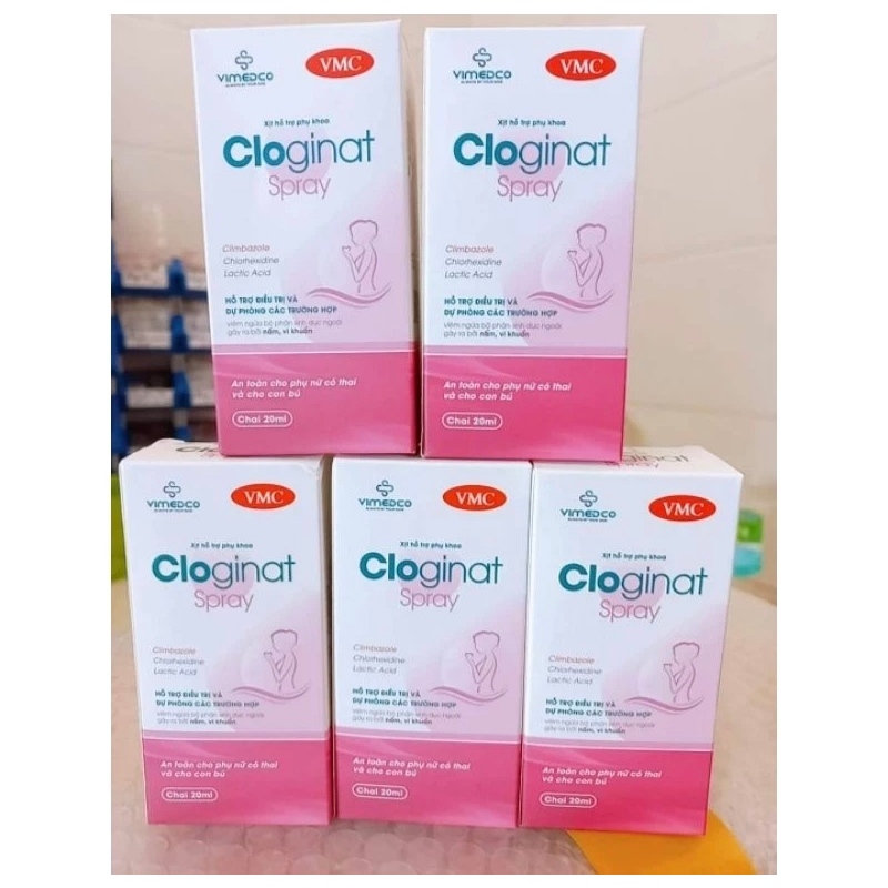 xịt phụ khoa cloginat hỗ trợ chống v.i.ê.m, nấm ngứa
