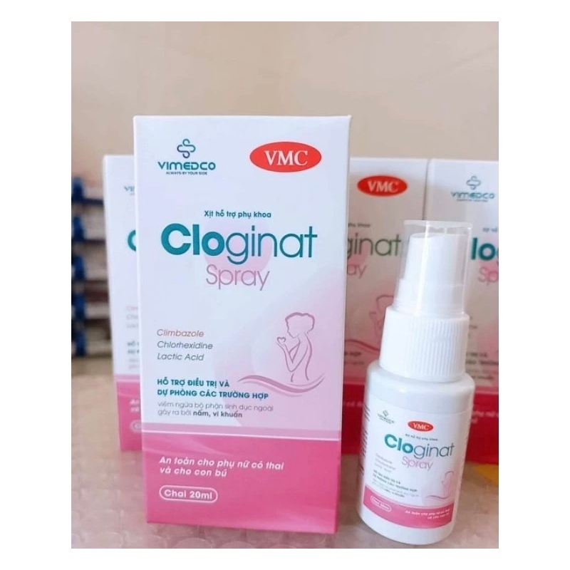 xịt phụ khoa cloginat hỗ trợ chống v.i.ê.m, nấm ngứa