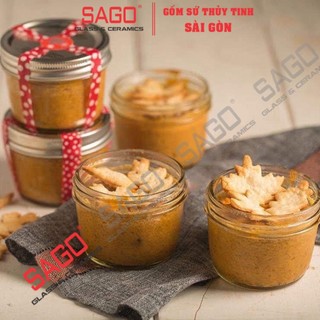 Hũ Thủy Tinh Đái Nhỏ 100ml Gia Vị Nắp Nhôm , Tùy Chọn Hoa Văn