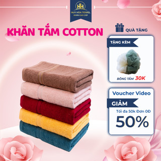 Khăn Tắm Gội Cuốn Người Spa 100% Cotton Cao Cấp Mềm Mịn Thấm Hút Không Ra Màu Huy Hoà Towel