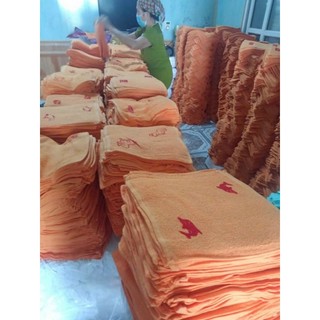 khăn mặt mầm non in ký hiệu