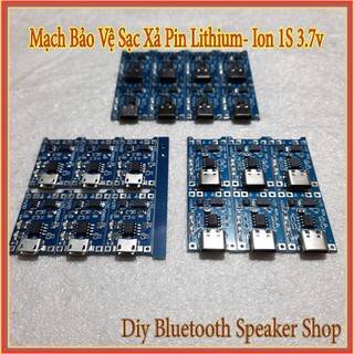 Mạch sạc pin tp4056 bảo vệ sạc xả 1s 3v7 đến 4v2