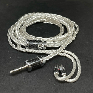 Dây tai nghe đồng mạ bạc 7nocc litz 23awg 1.25mm tết 8 - connector 2pin 0.78mm
