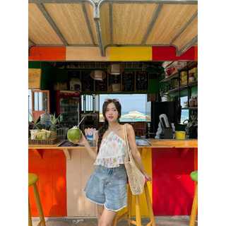 Quần short ngố ống rộng nữ denim lưng cao ulzzang | nalia shorts | secodee
