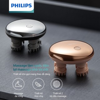 Máy massage đầu Philips PPM1301 mô phỏng massage như các đầu ngón tay, 7 chế độ massage thư giãn