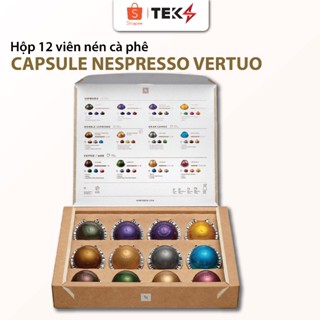 Hộp 12 viên nén cà phê Capsule Nespresso Vertuo, Cà phê viên nén cho Máy pha cà phê tự động Vertuo