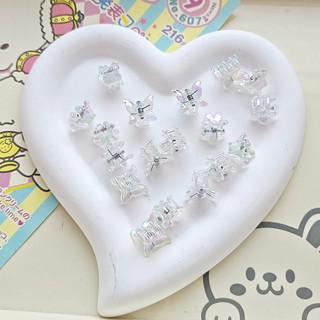 Set 5 cái kẹp cua mini màu trong xịn xò xinh xắn phong cách Hàn Quốc - Kẹp tóc Selenshop