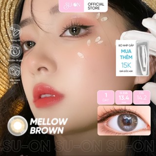 Lens 1 ngày ANN365 MELLOW BROWN áp tròng 14,2mm, nâu tây tự nhiên, siêu êm đeo 24h
