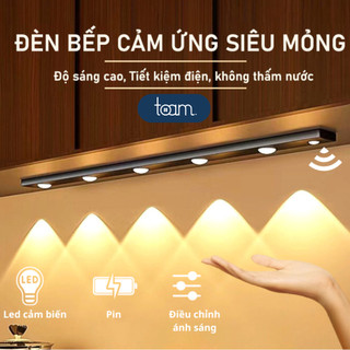 Đèn LED trang trí điều chỉnh độ sáng TOAM, Đèn cảm ứng nhà bếp, tủ quần áo siêu sáng siêu mỏng dung lượng pin cao