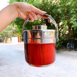  Camen INOX giữ nhiệt 1500ml có quai xách - cặp lồng đựng cơm 1.5 lít 