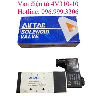 VAN ĐIỆN TỪ KHÍ NÉN 4V310-10 ( VAN HƠI 5/2, 5 CỬA, 2 VỊ TRÍ, REN 17MM ) GIÁ SỈ