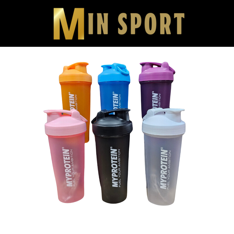 Bình Nước Tập Gym Bình Đựng Nước Thể Thao Nhựa Shaker My Protein 700ml Có Lò Xo Lắc Shaker