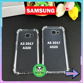 Ốp samsung a3 2017 / a5 2017 / a320 / a520 bảo vệ cam, chống sốc, trong suốt, silicon