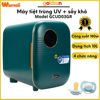 Máy tiệt trùng UV và sấy khô Goldsun GCUD03GR dung tích 10L công nghệ UVC tiêu diệt 99.9% vi khuẩn BH 12 tháng
