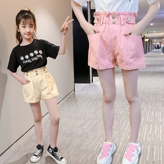 Quần Đùi DaHi kids Cho Bé Cạp Cao Quần Short Bé Gái Vải Thô Mềm Thấm Hút Mồ Hôi Size Từ 10kg Đến 35kg