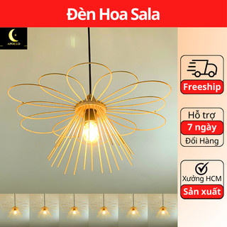 6 chao đèn mây tre hoa sala dùng để decor nhà hàng, cafe, homestay