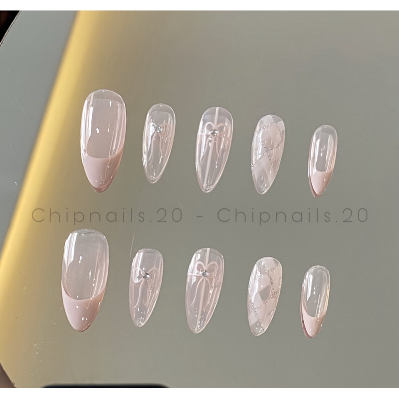 Nailbox tone hồng đỗ nhạt