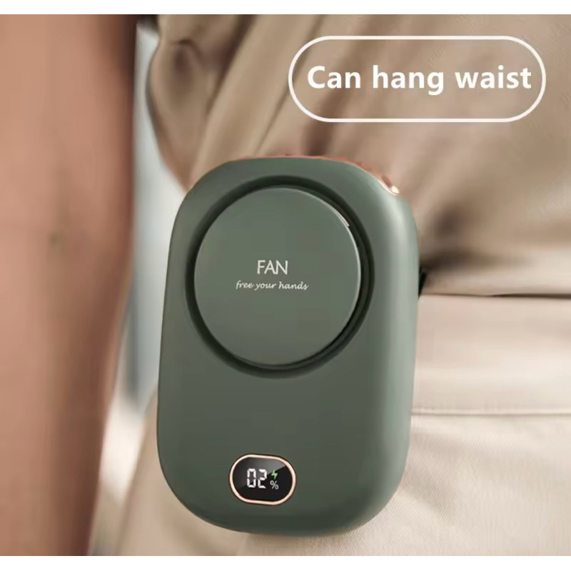 Quạt sạc tích điện đeo cổ,đeo thắt lưng cầm tay mini tiện lợi