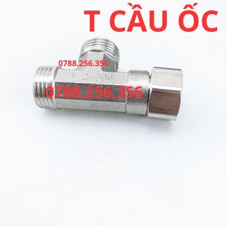 T cầu inox 3 chia .T cầu Ốc và 2 răng t cau
