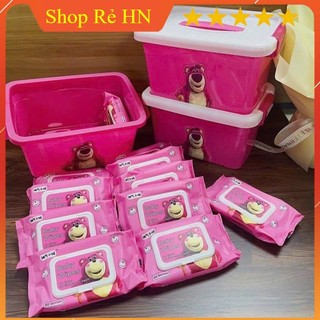 COMBO 5 Gói Khăn Giấy Ướt Gấu Dâu Losto