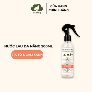 Nước lau đa năng Lá Mây hữu cơ lên men xịt khuẩn, lau mọi bề mặt tía tô và cam xanh chai 200ml