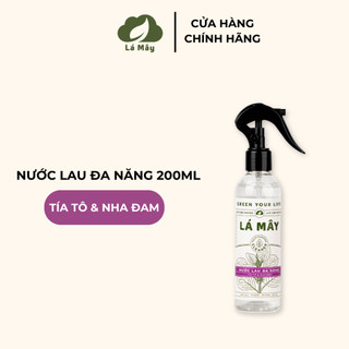 Nước lau đa năng Lá Mây hữu cơ lên men xịt khuẩn, lau mọi bề mặt tía tô và nha đam chai 200ml