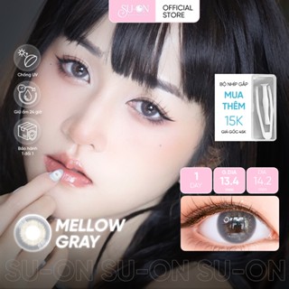 Lens 1 ngày ANN365 MELLOW GRAY/BROWN áp tròng 14,2mm, xám tây tro khói, siêu êm đeo 24h