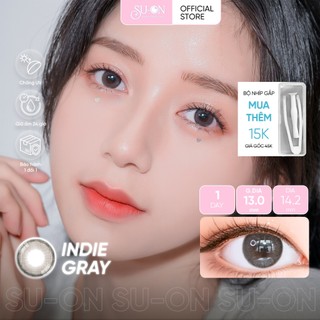 Lens 1 ngày ANN365 INDIE GRAY áp tròng 14,2mm, xám nâu Hàn Quốc, siêu êm đeo 24h