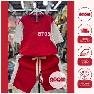Bộ thun bé trai cotton 4c in guci bt08