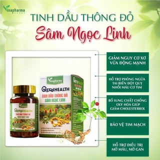 Tinh Dầu Thông Đỏ Sâm Ngọc Linh Green Health Vinapharma Group ( hôp 30 viên)