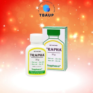 Bột khử mùi Trapha (TRAPHACO) giúp ngăn mùi cơ thể, mùi hôi chân, giày, nách, giảm tiết mồ hôi, giúp cơ thể khô thoáng