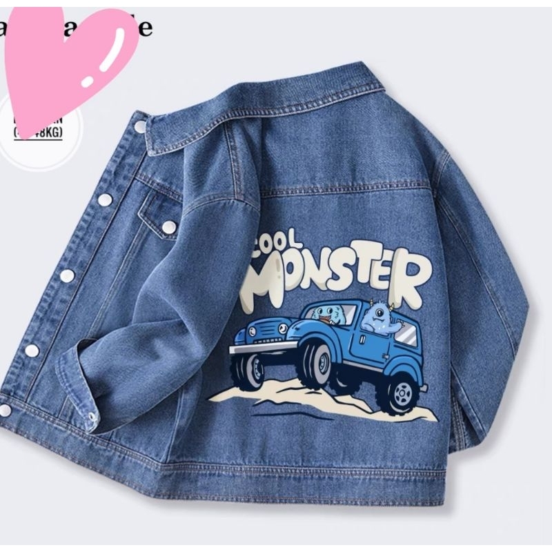 (20-50kg) Áo jean bé trai size đại áo khoác bò cho bé trai