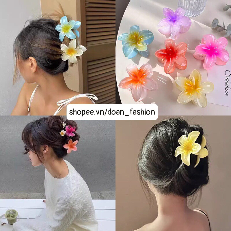 Kẹp tóc hoa sứ cực dễ thương nhiều màu sắc.