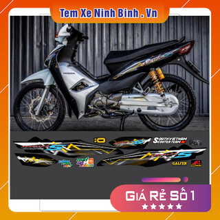 Tem rời Wave 50 - 100CC  - Mẫu bạc vàng nổi bật - Chuẩn From cực đẹp