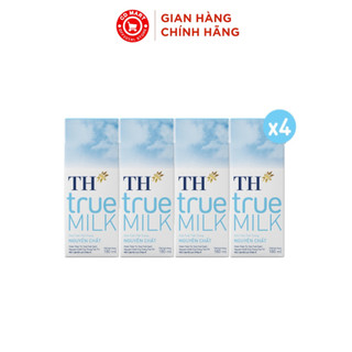  Lốc 4 hộp sữa tươi tiệt trùng nguyên chất không đường TH True MILK  110ml | 180ml  