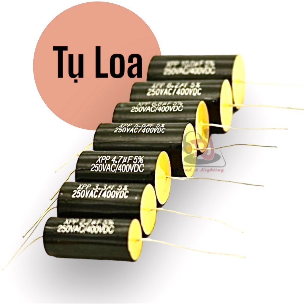 Tụ loa xpp 400v cản phân tần loa -TỤ LOA - tụ cản bass, trung, treble, 1.0uf, 1.5uf, 1.8uf, 2.2uf, 3