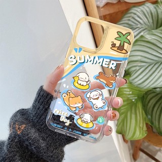 Ốp lưng Iphone X/11/13 Pro Max/14 Pro max/15 Pro Max/...dẻo trong Space in hình cây dừa