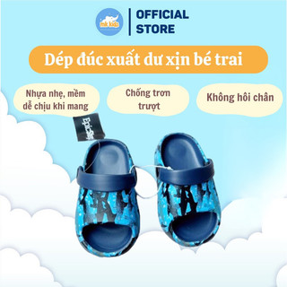 Dép lê đúc cho bé hoạ tiết cá mập hàng xuất dư xịn chất liệu eva siêu bên, êm nhẹ, chống trơn trượt,không hôi chân