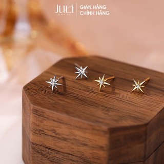 Bông Tai Bạc Ngôi Sao Tám Cánh JULI - Bạc nguyên chất s999 - Mang Lại May Mắn & Thành Công | KT58