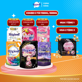 Combo 2 túi nước xả vải hygiene thái lan 1150ml, 1300ml exper care đậm đặc hương hoa tự nhiên