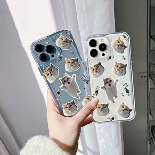 Ốp lưng Iphone X/11/13 Pro Max/14 Pro max/15 Pro Max/...dẻo trong Space in hình mặt mèo