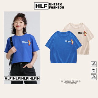 Áo thun croptop baby tee chữ Hope form rộng local brand nam nữ, áo phông tay lỡ HLF