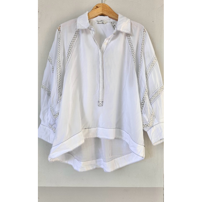 Áo sơ mi kiểu tay bồng size S M ngực 86 dài 55-66