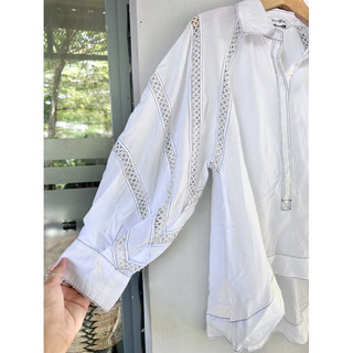 Áo sơ mi kiểu tay bồng size S M ngực 86 dài 55-66