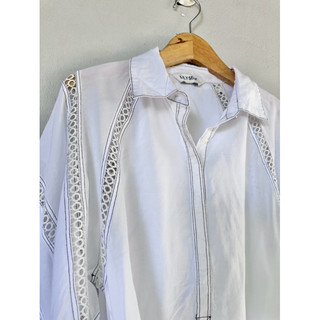 Áo sơ mi kiểu tay bồng size S M ngực 86 dài 55-66