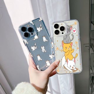 Ốp lưng Iphone X/11/13 Pro Max/14 Pro max/15 Pro Max/...dẻo trong Space in hình mèo trắng