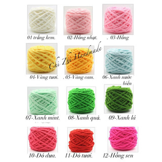 Len Nhung Đũa, Len Bông Sữa Cuộn 100gr