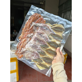 Sét cá khô Mực câu , mối xẻ tẩm gia vị , cá chỉ vàng