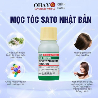 <Giá sốc>Tinh Chất Kích Thích Mọc Tóc, Chấm Hói, Giảm Rụng Tóc SATO Chiết Xuất Thảo Dược Nhật Bản - 30ml